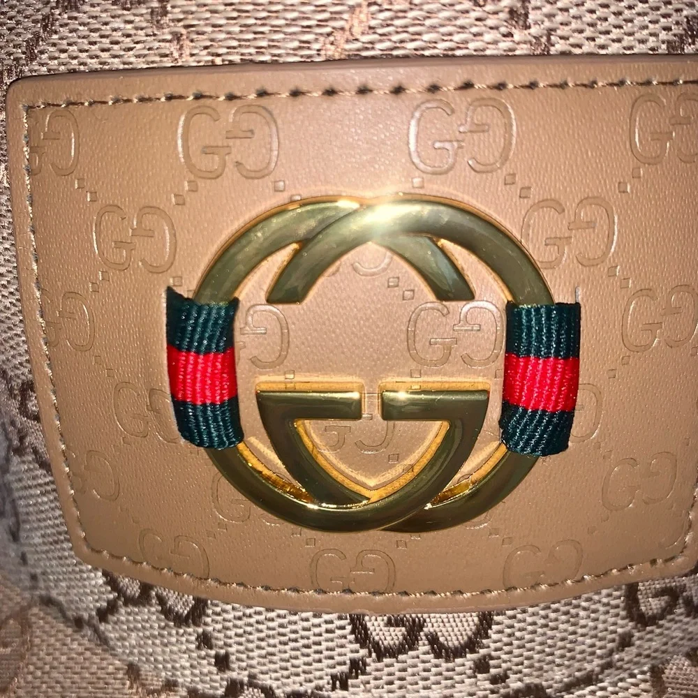 Gucci Tan Monogram Ball Cap